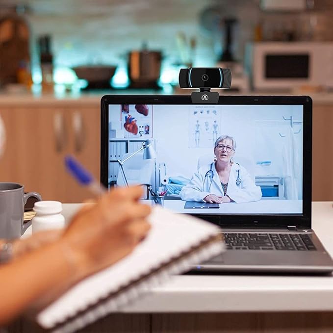 Andrea Communications W-300AF Full 1080P Webcam with Auto Focus and Desktop Tripod Included. Black