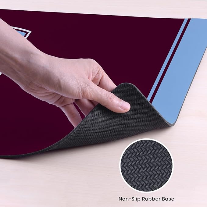 Head Case Designs Officially Licensed Aston Villa Football Club Stripes Logo Icon 37.4 x 15.75 x 0.16 inches (900 x 400 mm) - XL Gaming Office Desk PC Keyboard Mouse Mat Pad