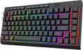 Redragon Portable Wireless Gaming Keyboard Bluetooth/2.4GHz/USB-C Wired RGB Backlit 75% Mini Quiet Macro Membrane Keyboard Rechargeable 4000mAh Battery Anti-Ghosting for Win/MAC