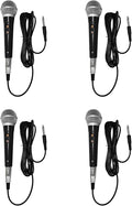 4X Handheld Professional Wired Dynamic Microphone Clear Voice Mic for Karaoke Vocal Music Performance