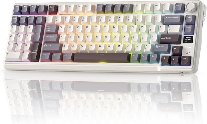 RK ROYAL KLUDGE L98 Wireless Mechanical Keyboard w/Left-Handed Southpaw Design Numpad &amp Hot Swappable Knob Tri-Mode 95% Keyboard BT/2.4G/USB-C Pro Software Gasket Mount Massive 8000mAh Battery