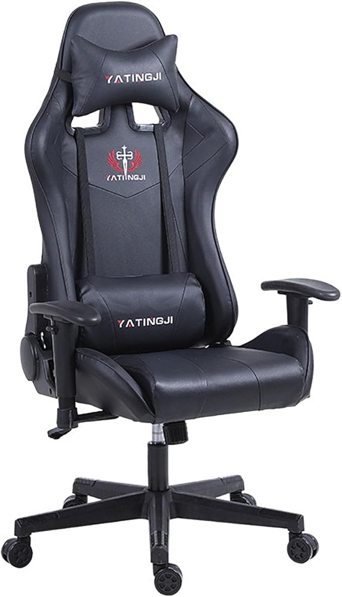 JSWHYBD Gaming Chair with Foot Rest Computer Chair E-Sports Chair Three-Level Explosion-Proof Gas Pole Large Angle Latex Recliner Suitable for Home Office Game Live Streaming Internet Cafe Game Room