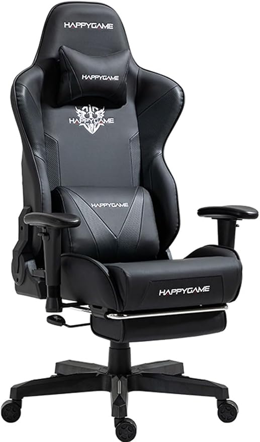 Office Chair Gaming Chair with Footrest and Headrest Lumbar Support Big and Tall Computer Gamer Chair Height Adjustable(Size:SizeColor:B)