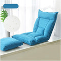 Floor Chair Floor ChairIndividual Folding Meditation Chair Latex Filling Padded Gaming Chair Adjustable Backrest with Removable Foot pad for5 Colour (Color : Gray) Blue