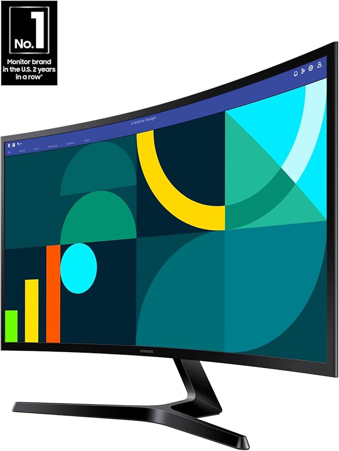 Samsung 27 Essential S3 (S36GD) Series FHD 1800R Curved Computer Monitor 100Hz Game Mode Advanced Eye Comfort HDMI and D-sub Ports LS27D366GANXZA 2024