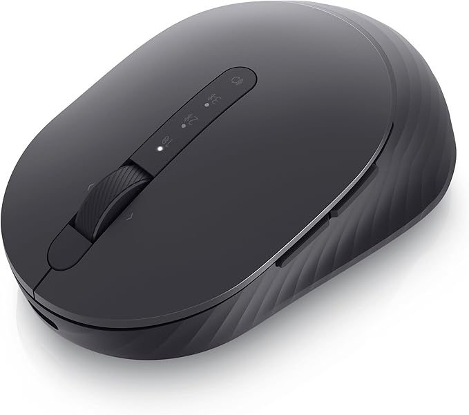 Dell MS7421W Premier Rechargeable Wireless Mouse - Bluetooth 5.0/2.4GHz Radio Frequency Connectivity Optical LED Sensor Mechanical Scroll 7 Buttons Programmable Adjustable DPI - Graphite Black