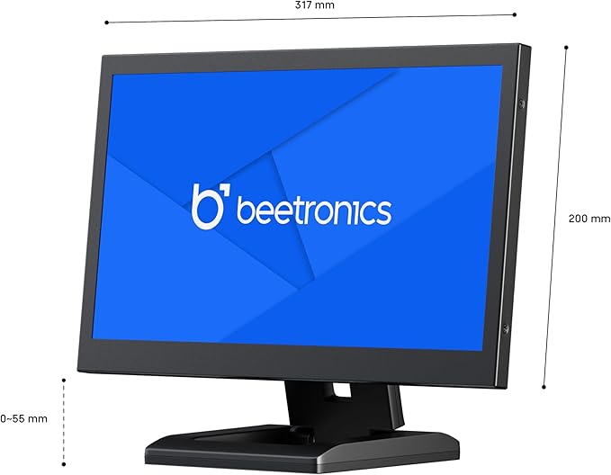 Beetronics 13-Inch Full HD IPS Monitor - Professional Industrial-Grade Display | HDMI VGA BNC RCA Inputs | Durable Metal Housing Matte Screen 24/7 Continuous Operation Wide Viewing Angle 13HD7M