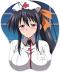3D Mouse Pad Oppai Mousepad with Soft Gel Wrist Rest Anime Manga Gaming Boob pad Anti-Slip Mouse Mat (Aken)