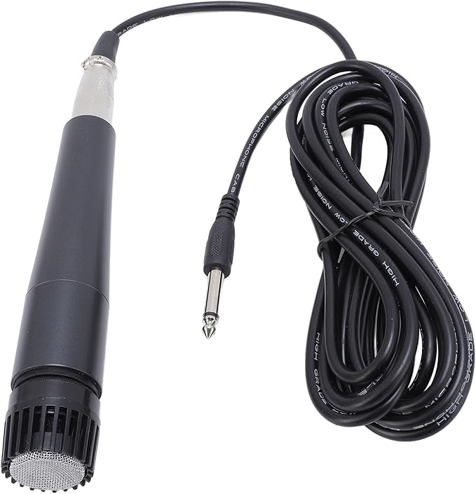 Dynamic Microphone Set Wired Dynamic Microphone with Cardioid Polarity Pattern Moving Coil Handheld Mic for Active Speakers Mixers Amplifiers Shock Absorber Damping Design