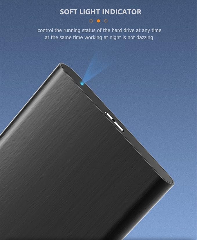 500GB Ultra Slim Portable External Hard Drive USB3.0 HDD Storage Compatible for PC Desktop Laptop MacBook Chromebook Xbox One Xbox 360 PS4 (Black)