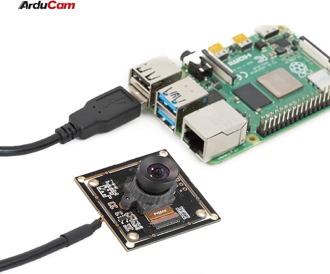 Arducam 2MP Global Shutter USB Camera 50fps OV2311 Monochrome UVC Webcam Module with Low Distortion M12 Lens Without Microphones Compatible with Windows Linux Android and Mac OS