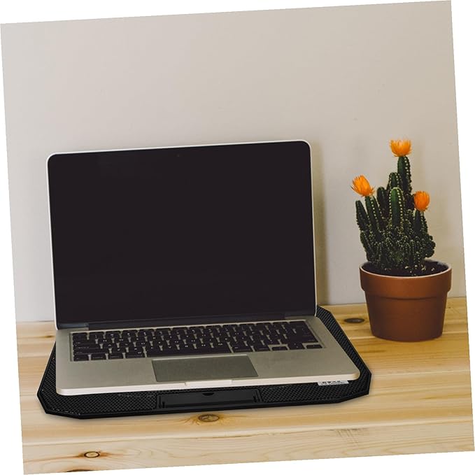 Foldable Height Laptop Stand with USB Powered Cooling Fan Mesh Ventilation Base for Notebooks Quiet Radiator Exhaust Fan for Gaming Work and Home Use