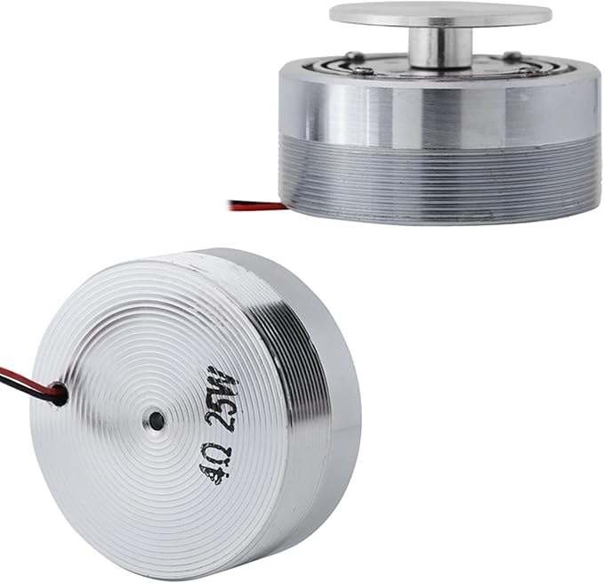 FLEXMAN Vibration Speaker 50mm Round Steel Electrodynamic Full Spectrum Band Resonance Speaker for Computer Laptop MP3 MP4 CD Mobile Phone (4Ω 25W)