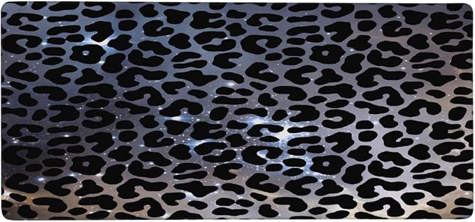 Galaxy Universe Leopard Cheetah Large Mouse Pad Gaming Mousepad Desk Mat for Desktop Computer Keyboard Waterproof Mouse Mat Desk Pad with Non-Slip Base for Game School Office Home 35.4 x 15.7