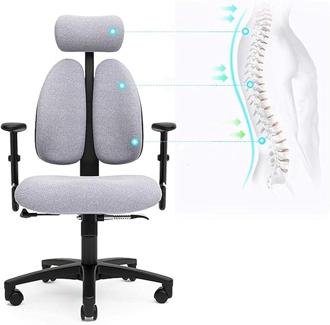 Gaming Chair for Home Ergonomic Chair Gaming Seat Game Swivel Chair Home Comfortable (Color:White)
