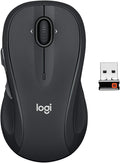 Logitech M510 Wireless Computer Mouse for PC with USB Unifying Receiver - Graphite (Renewed)