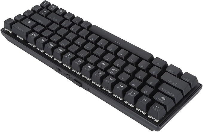 Mechanical Keyboard 2000mAh Blue Switches 3 Modes 2.4G Gaming Mechanical Keyboard for Smartphones for Tablets (Black)