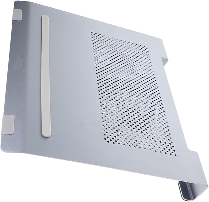 Aluminum Alloy Laptop Cooling Pad Stand with Fan USB Quiet Laptop Cooler for Notebooks to 17.3 Inch Gray Elevated Cooling Base for Computer Accessories and Gaming Use