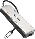 USB C Hub with Ethernet 2.5Gbps WAVLINK 6-in-1 USB C Hub 4K@120Hz HDMI 2.1 3 * 10Gbps USB-C/USB-A Ports 100W PD Charging for MacBook Pro/Air iPad Dell HP Lenovo Asus Acer