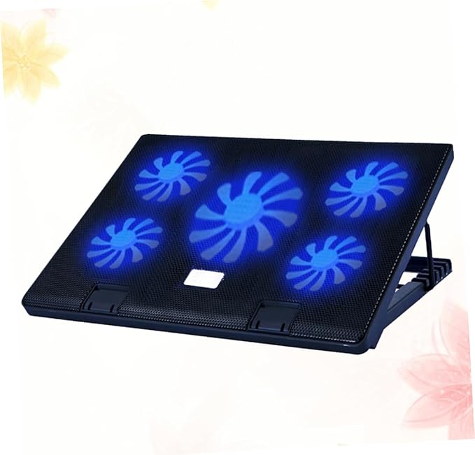 5 Fan Laptop Cooling Stand Notebook Cooling Pad for Gaming Energy Saving Powered Laptop Cooler f