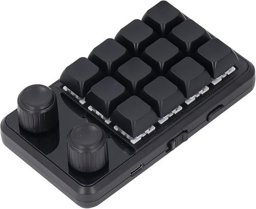 12 Keys Keyboard with Blue Switch and RGB Light Mini One Handed Mechanical Keyboard for Gaming Office