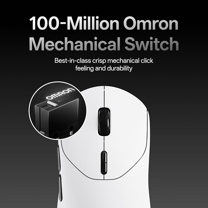 Rapoo VT2 Wireless Gaming Mouse True 8K Wireless Polling Rate 53g Lightweight Up to 750 Hr Battery Nordic nRF54L15 MCU 100-Million Mechanical Switch 10 Programmable Buttons Macro Enabled
