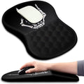 Hokafenle Ergonomic Mouse Pad Wrist Support with Massage Design Wrist Rest Pain Relief Mousepad with Memory Foam&ampNon-Slip PU Base Mouse Pads for Wireless Mouse &amp Desk (12x8 inchDevil's Horn
