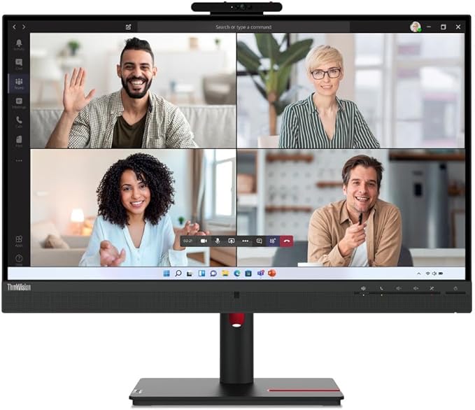 Lenovo ThinkVision T27hv-30 27 Class Webcam WQHD LED Monitor - 16:9 - Raven Black