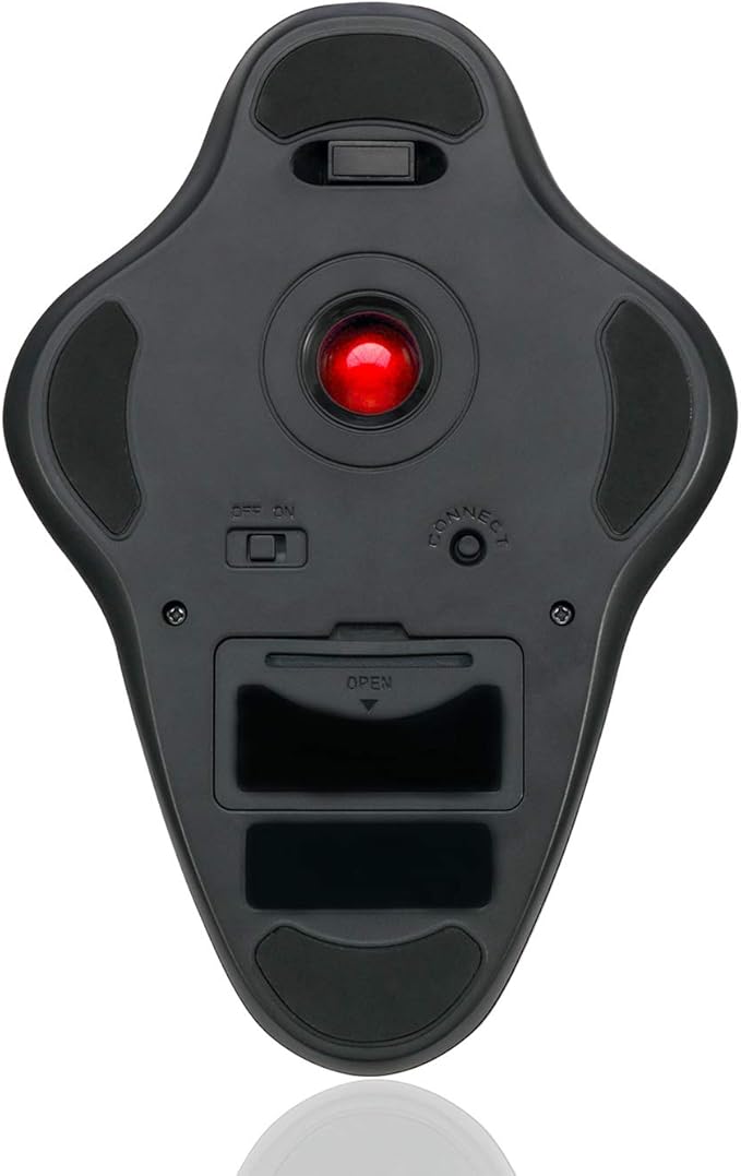 Adesso iMouse T40 Wireless Ergonomic Finger Trackball Mouse with Nano USB Receiver Programmable 7 Button Design and 5 Level DPI Switch for Left and Right Hand
