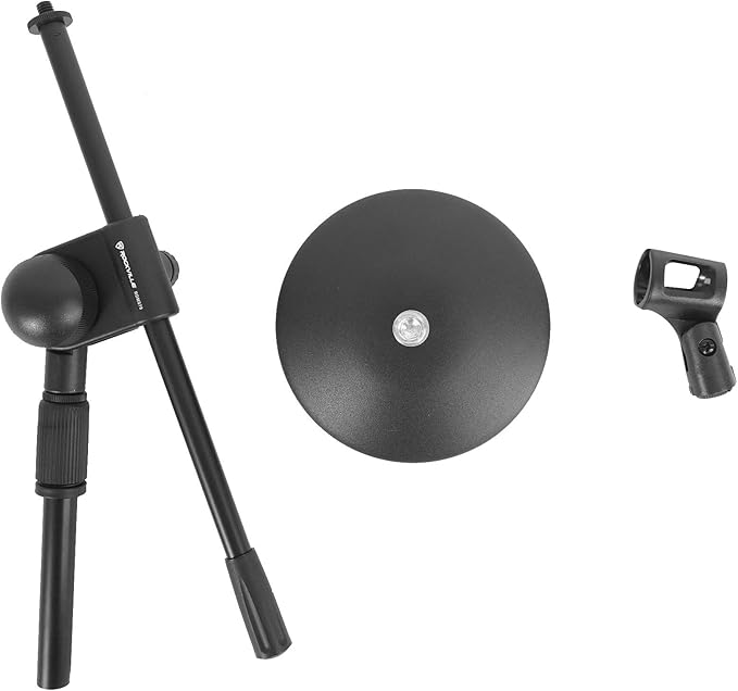 Audiosavings Bundle: D112 MKII Professional Dynamic Kick Drum Bass Guitar Microphone Bundle with Closed-Back Studio Monitor Headphones + Desktop Mic Stand with Boom &amp Adjustable Height (3 Items)