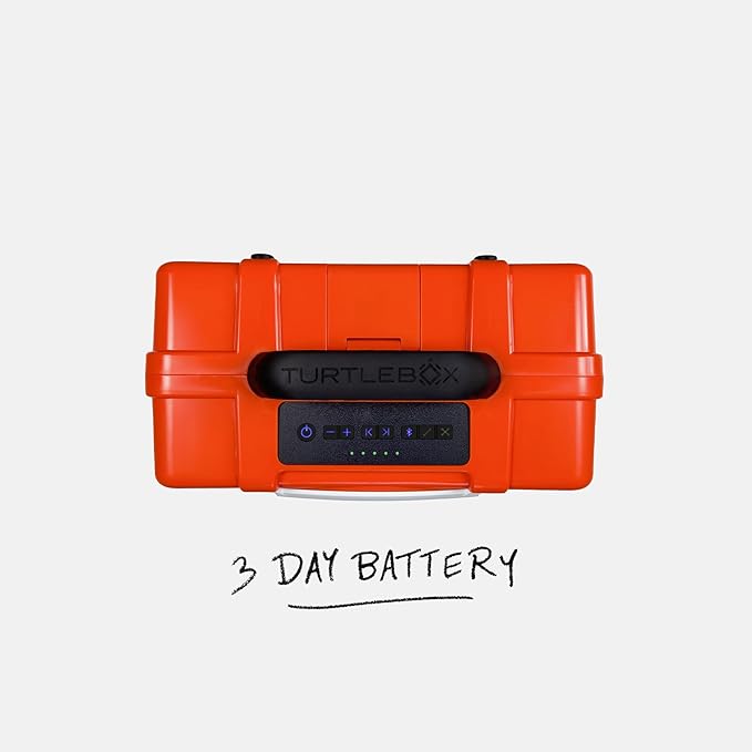 Turtlebox Original Gen 3: Portable Outdoor Bluetooth Speaker – Ultra-Loud (120dB) Waterproof (IP67) Rugged Impact-Resistant 3-Day Battery | Party Mode: Unlimited Pairing for Stereo Sound Orange