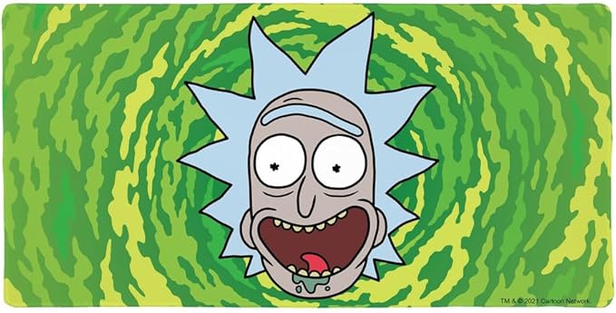 Rick and Morty Rick Headshot Large Gaming Mouse Pad Desk Mat with Stitched Edges Non-Slip Base for Gamer Home and Office 31.5 x 15.7