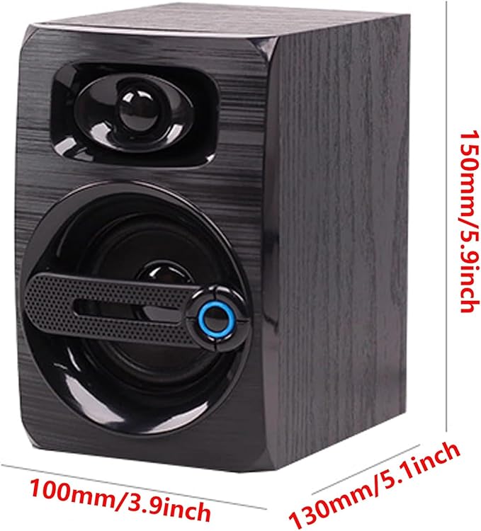 Mini Desktop Speaker for PC 2.0 Wired Compact PC Stereo Speakers 3.5mm Aux Portable Gaming Multimedia Speaker for Phone Laptop Desktop Tablet A