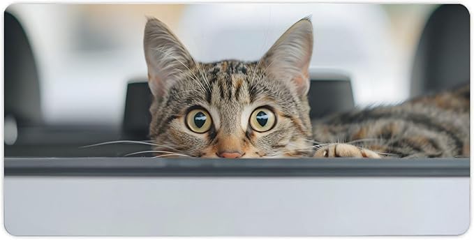 XXL Gaming Mouse Pad Animal Drive Cat XXL Gaming Mouse Pad Large Desk Mat Protector for Desktop Anti-Slip Rubber Extended Computer Keyboard Mat Writing Pad for Work Office 15.7 * 35.4 inB-1758