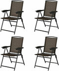 Office Chair Gaming Chair Computer Chair 4 Pieces Folding Hanging Chair Steel armrests Patio Garden Camping Adjustable backrest