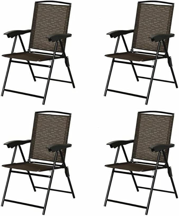 Office Chair Gaming Chair Computer Chair 4 Pieces Folding Hanging Chair Steel armrests Patio Garden Camping Adjustable backrest