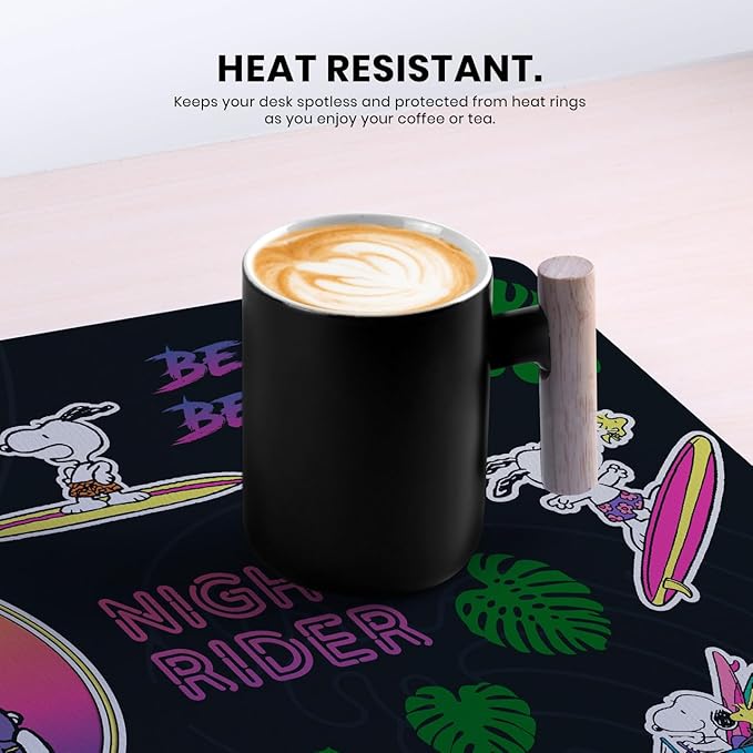 Head Case Designs Officially Licensed Peanuts Snoopy Aloha Disco Graphics 37.4 x 15.75 x 0.16 inches (900 x 400 mm) - XL Gaming Office Desk PC Keyboard Mouse Mat Pad