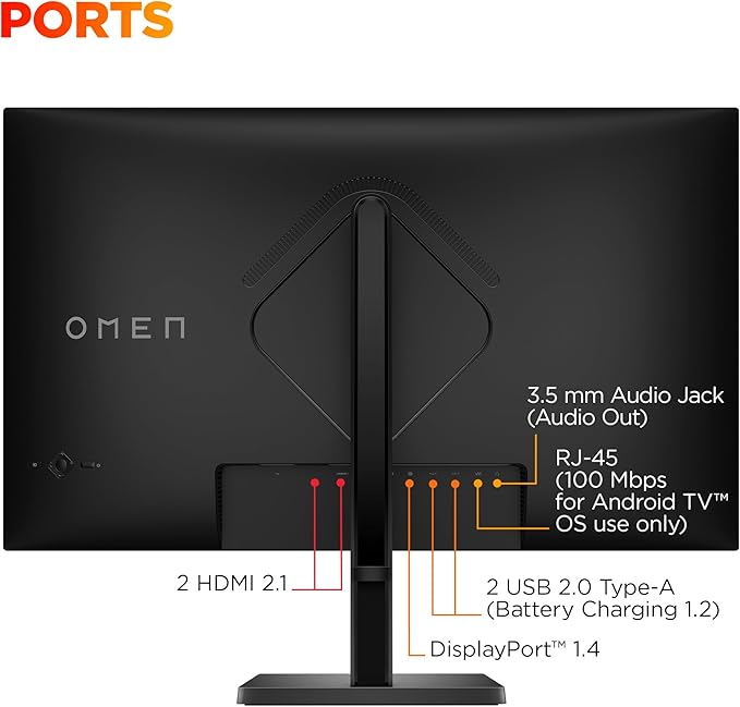 HP OMEN 31.5 inch UHD 144Hz Smart Gaming Monitor 4K UHD Display (3840 x 2160) IPS Panel Technology VESA DisplayHDR 400 1ms GtG (with Overdrive) NVIDIA G-SYNC Compatible Black OMEN 32x (2025)