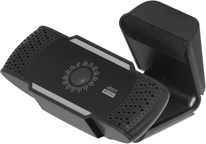 Computer Camera with Microphone Full HD 1080P USB Stereo Webcam Rotatable Clip Automatic Noise Reduction - Clear Imaging Easy Installation Ideal for Office and Video Calls