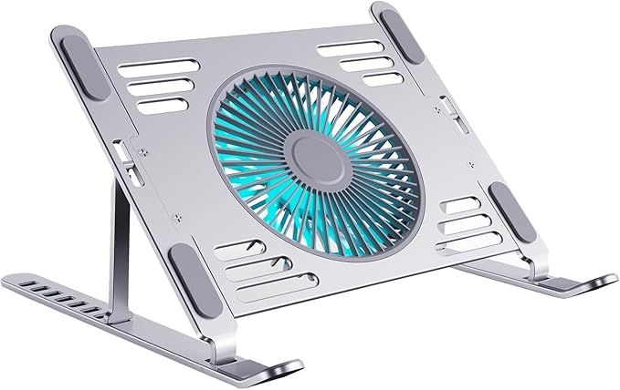 High Performances Laptop Stand Notebook Laptop Cooling Pad with Aluminum Panel and Customizable Fan Speeds Holder