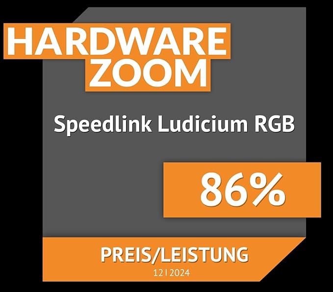 Speedlink LUDICIUM RGB Rainbow Gaming Keyboard Computer Keyboard Wired RGB Gaming Keyboard German QWERTY Layout Windows Key Lock WASD Switch 10 Multimedia Keys Black