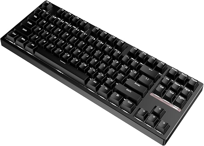 FE87 V2 Wired TKL Layout Mechanical Keyboard Support SODC Gasket Structure Hot Swappable Gaming Keyboard (Black/Twilight Smoke Switch)