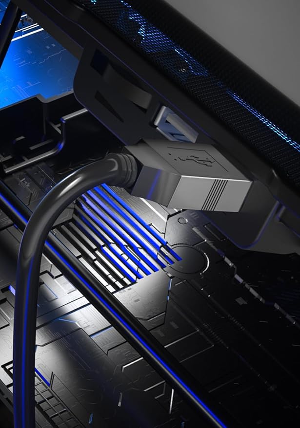 AICHESON AA3 Gaming Laptop 8 Cooling Fans and 2 x 1.3m USB A to A Cables Set