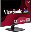 ViewSonic VA2456A-MHD 24 Inch IPS 1080p Monitor with 120Hz Eye Care HDMI DisplayPort and VGA Inputs for Home and Office