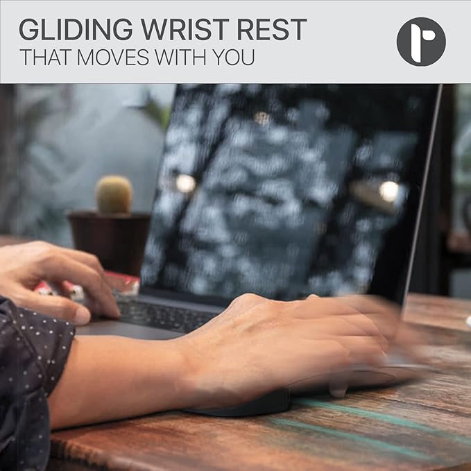 Glider V3 2025 Ergonomic Mouse Wrist Rest Pink Sliding Palm Support for Women Wrist Pad for Carpal Tunnel Comfort Cute Cozy Desk Accessory for Home Office Work Study and Daily Computer Use