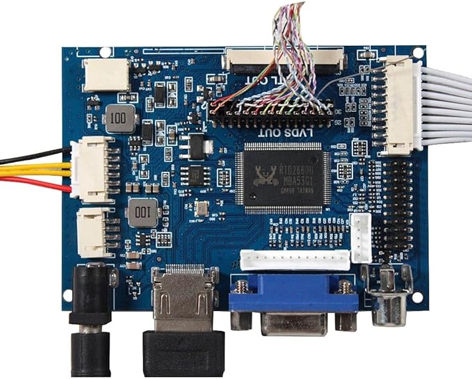 VSDISPLAY 12.3 Inch Stretched Bar LCD Screen 1920x720 High Brightness 850 Nits IPS Display with Board VS-TY2662-V1Supports VGA AV Video Input