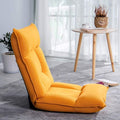 BTZHY Floor Chair Tatami Floor Chair Sofa Lightweight and Mobile Perfect Back Gaming Chair Support Great Folding Adjustable for Gaming and Studying(Medium Yellow)