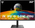 KTC 32 Inch 2K Monitor 1440P IPS Computer Monitor 100Hz 120Hz Frameless QHD PC Monitor for Office &amp Gaming Eye Care G-Sync/FreeSync 109% sRGB HDR HDMI/DP Tilt Adjustable VESA(Renewed)