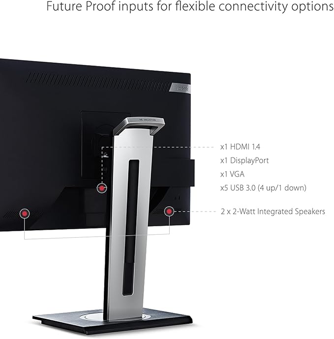 ViewSonic VG2448-PF 24 Inch IPS 1080p Ergonomic Monitor with Built-In Privacy Filter HDMI DisplayPort USB and 40 Degree Tilt blue
