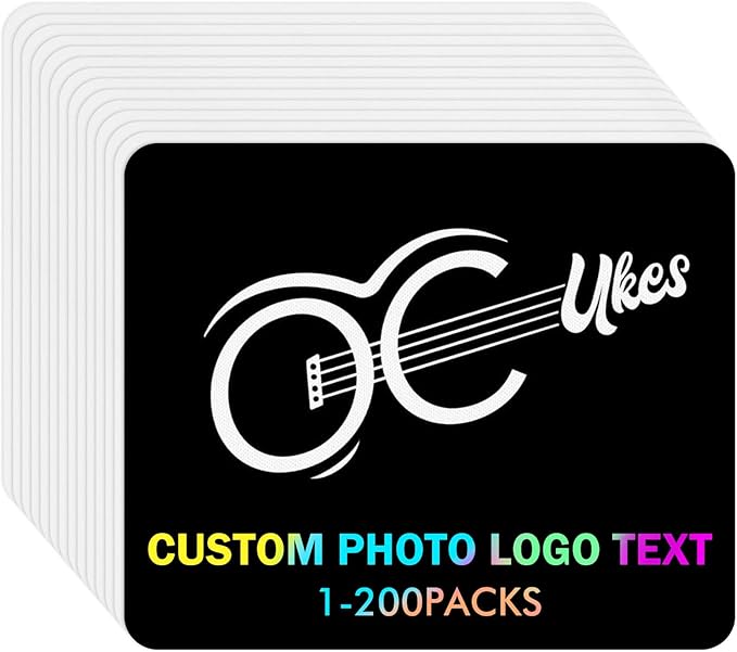 50 Packs Custom Mouse Pad Bulk with Photo Logo Personalized Image Text Laptop Desk Mat Sublimation Customized Non-Slip Desk Writing Pad for Office Home